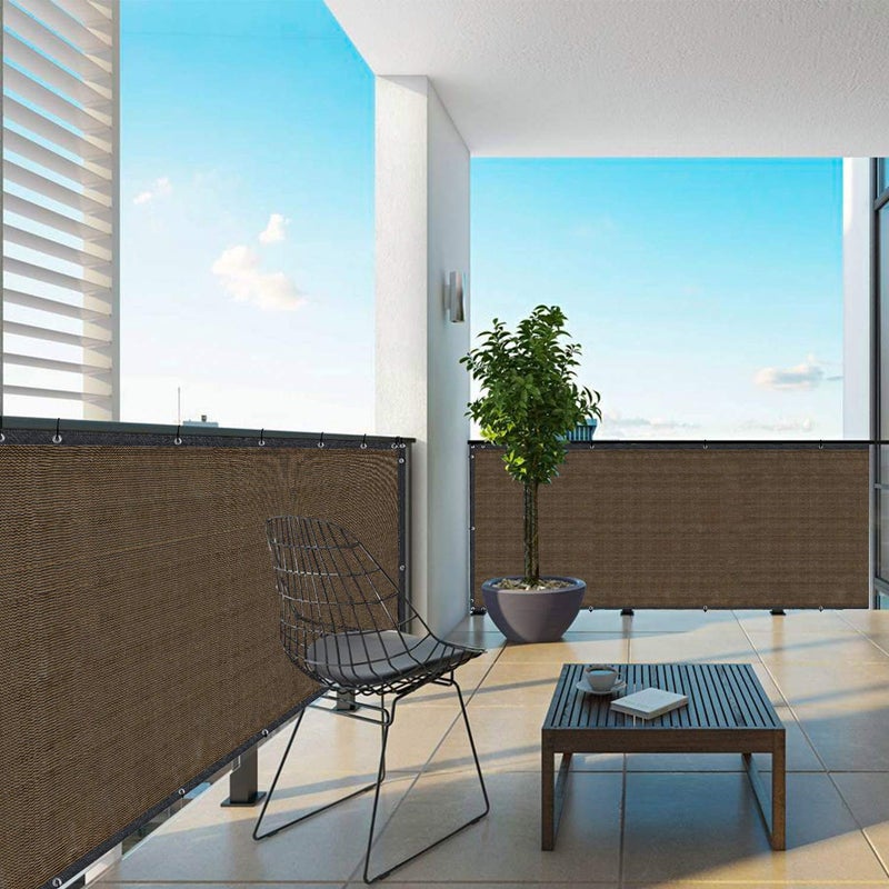 DearHouse Balcony Privacy Screen Shield Cover, 3.5ft x16.5ft, Includes 35 pc Cable Ties for Porch Deck Outdoor Backyard Patio - Image 4
